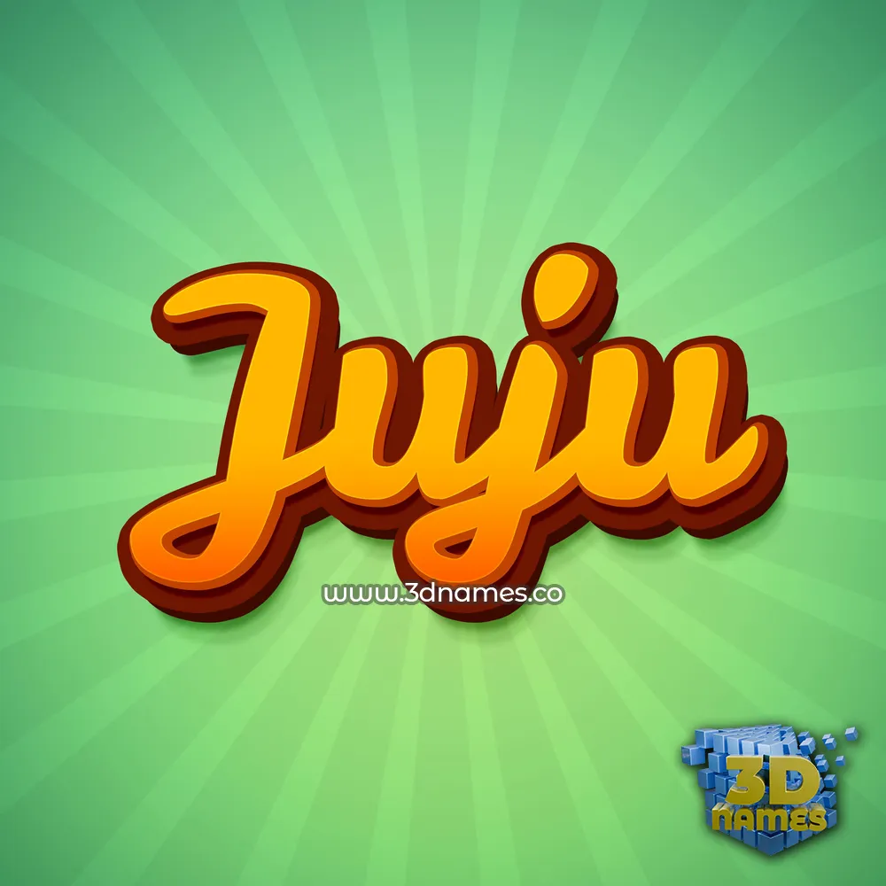 juju in Green Rays style - 3D name wallpaper juju in Green Rays style - 3D name wallpaper