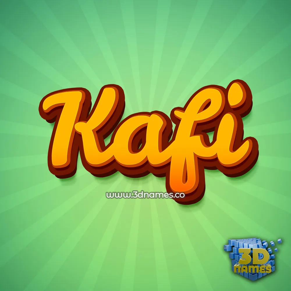 kafi in Green Rays style - 3D name wallpaper kafi in Green Rays style - 3D name wallpaper