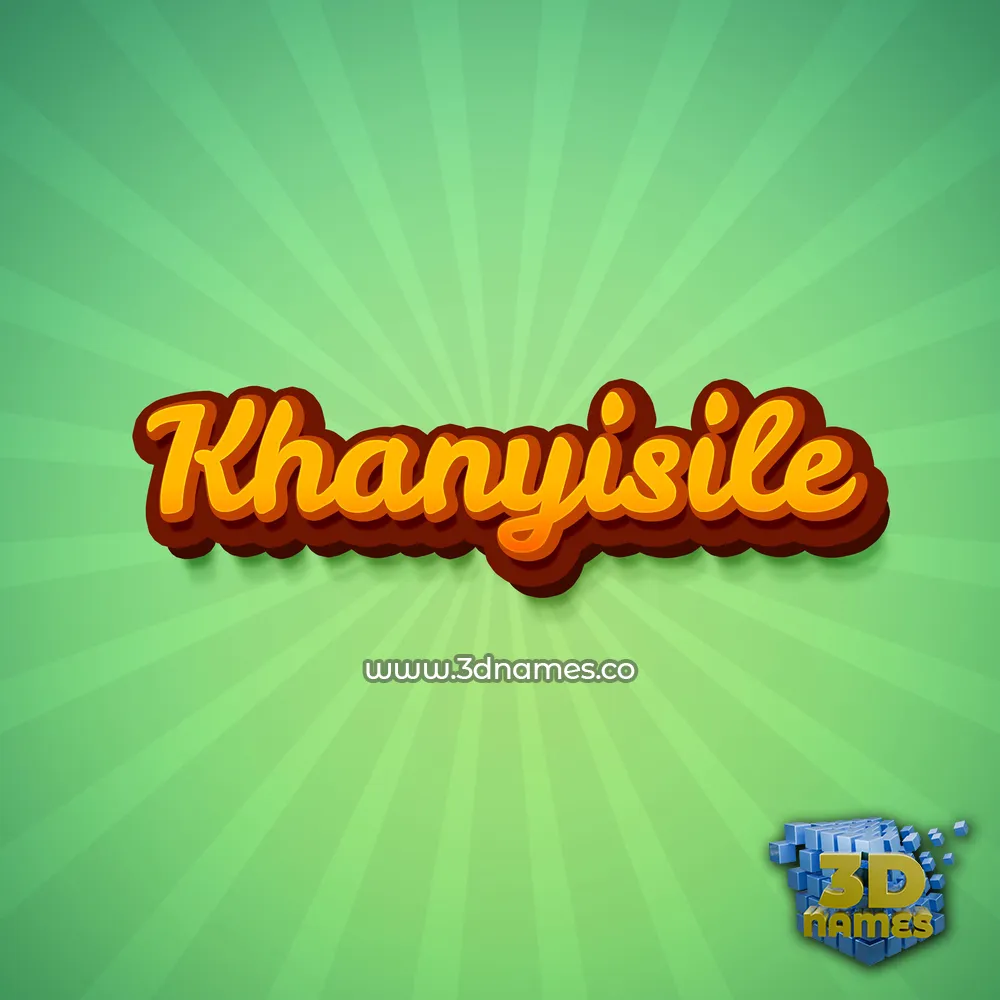 khanyisile in Green Rays style - 3D name wallpaper