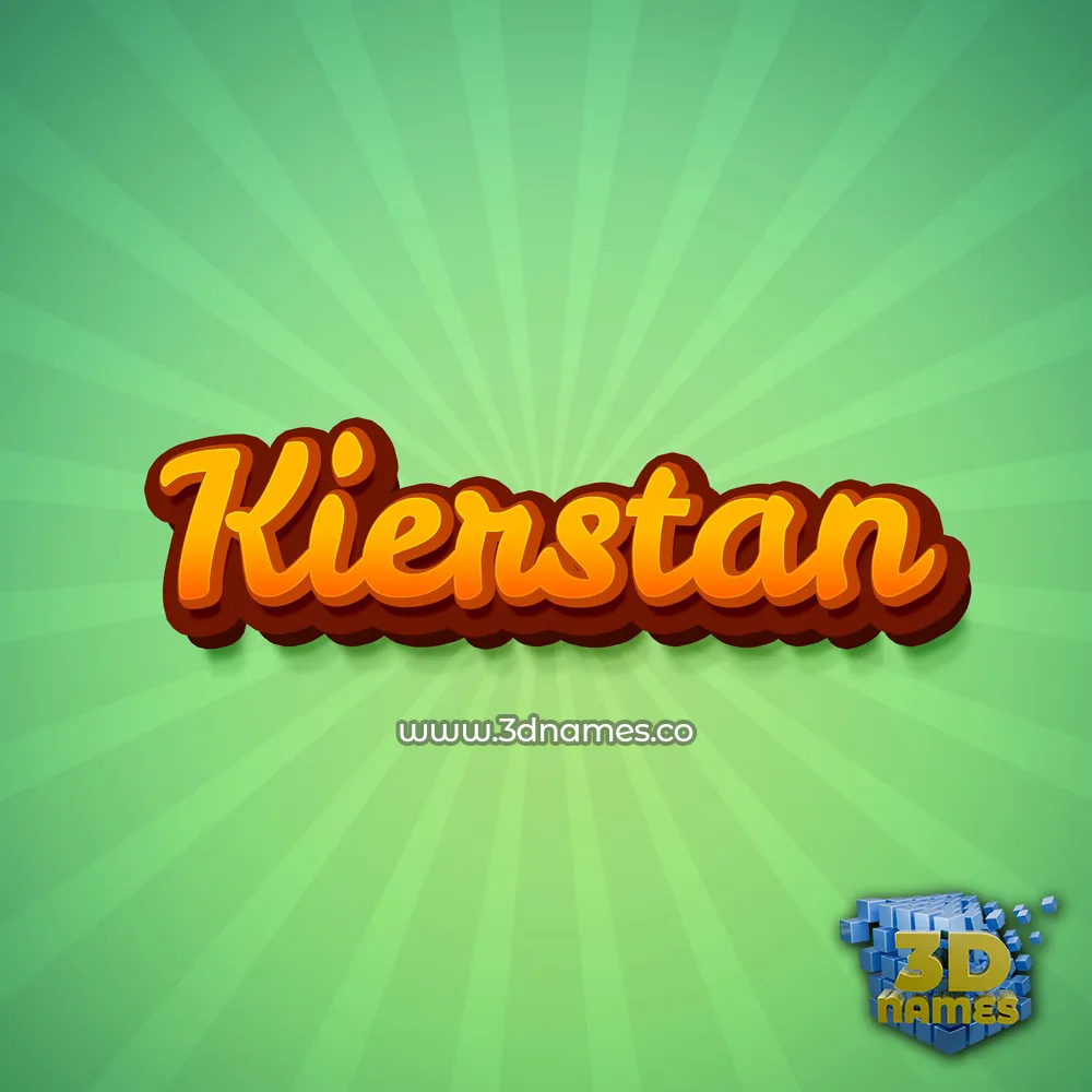 kierstan in Green Rays style - 3D name wallpaper