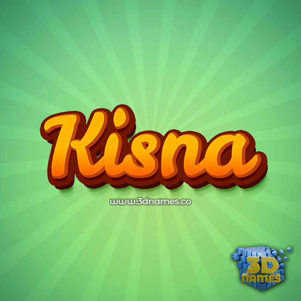 kisna in Green Rays style - 3D name wallpaper kisna in Green Rays style - 3D name wallpaper
