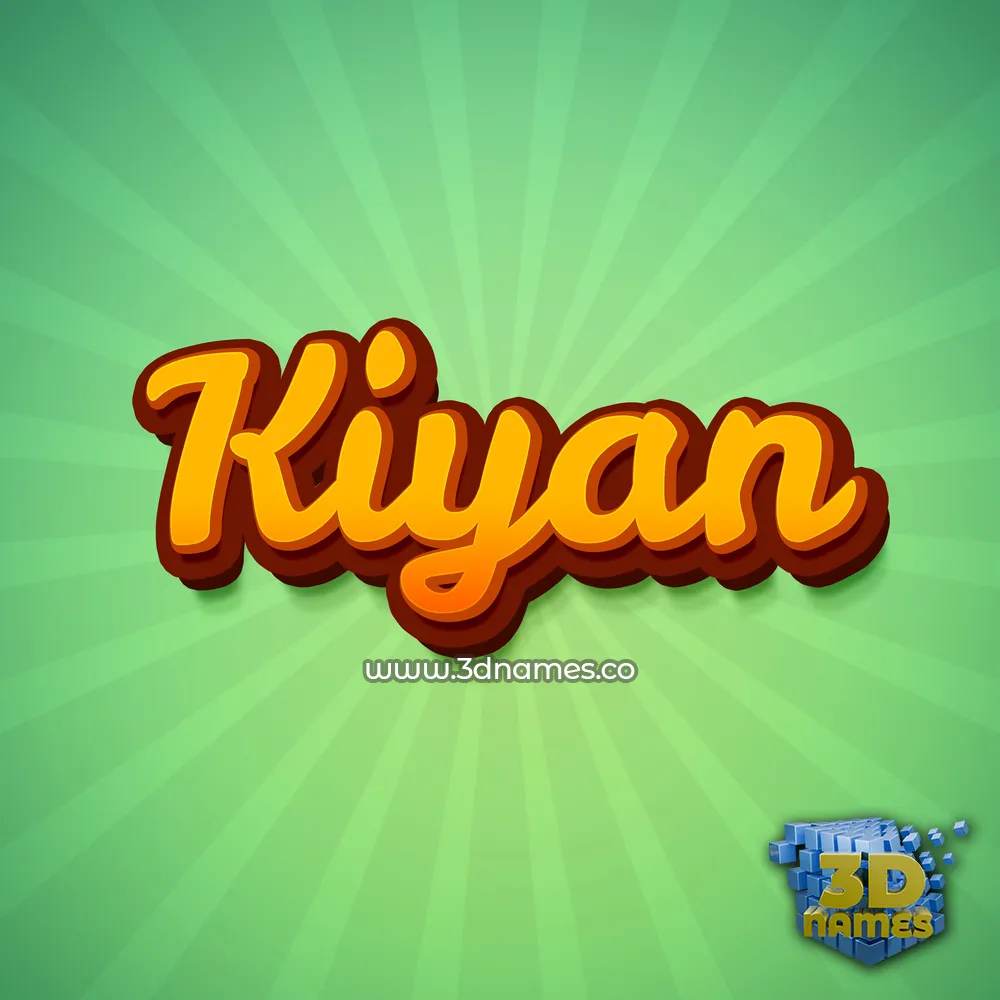 kiyan in Green Rays style - 3D name wallpaper