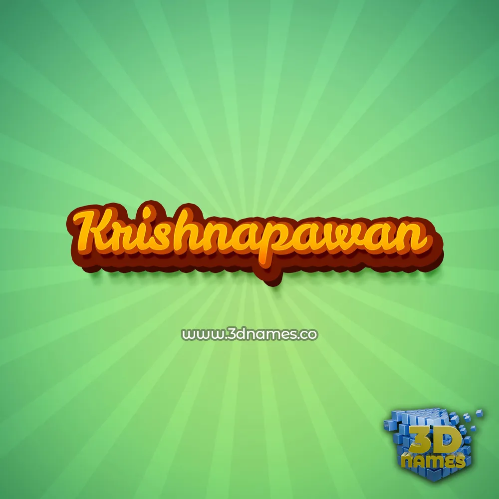 krishnapawan in Green Rays style - 3D name wallpaper