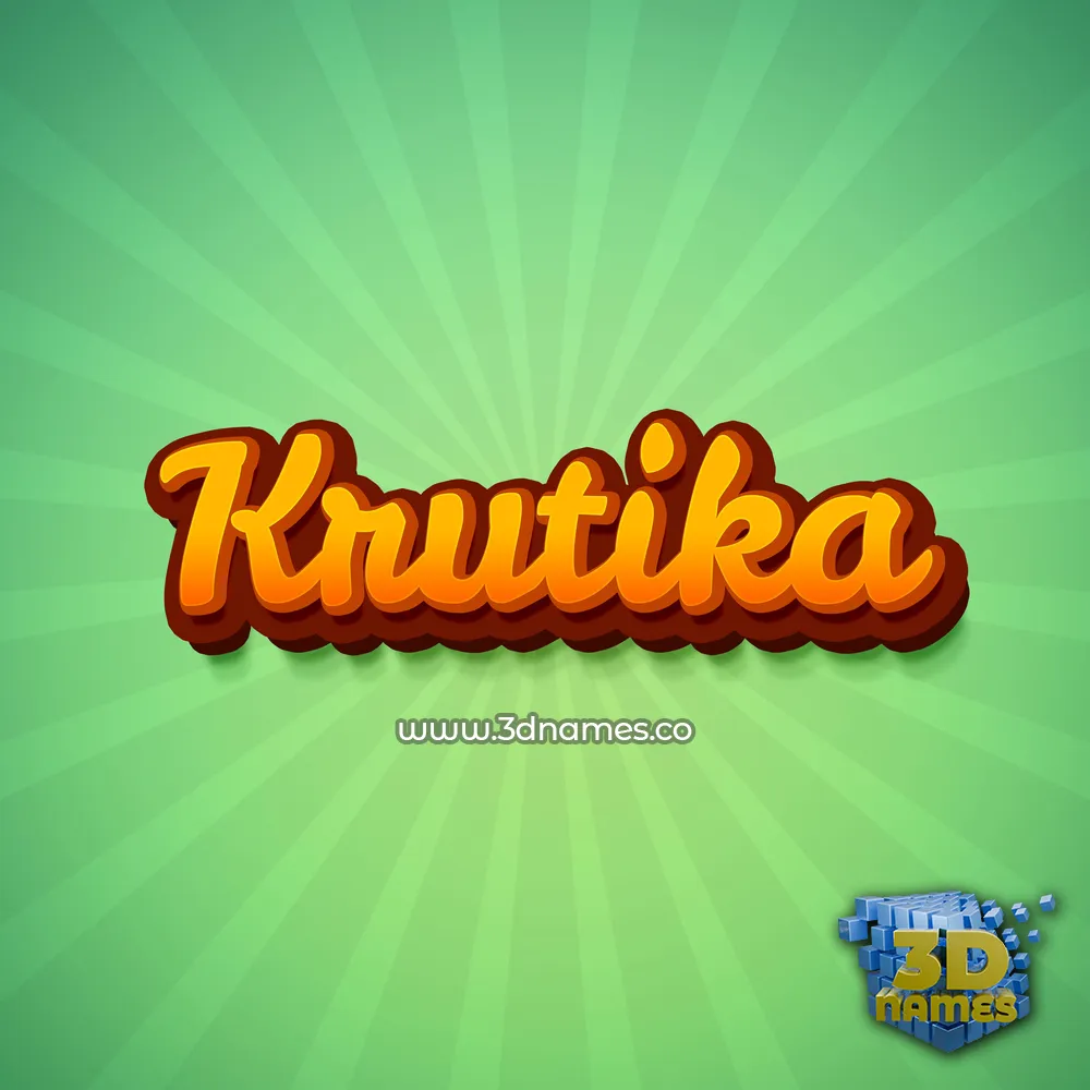 krutika in Green Rays style - 3D name wallpaper krutika in Green Rays style - 3D name wallpaper