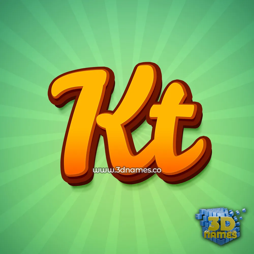 kt in Green Rays style - 3D name wallpaper kt in Green Rays style - 3D name wallpaper