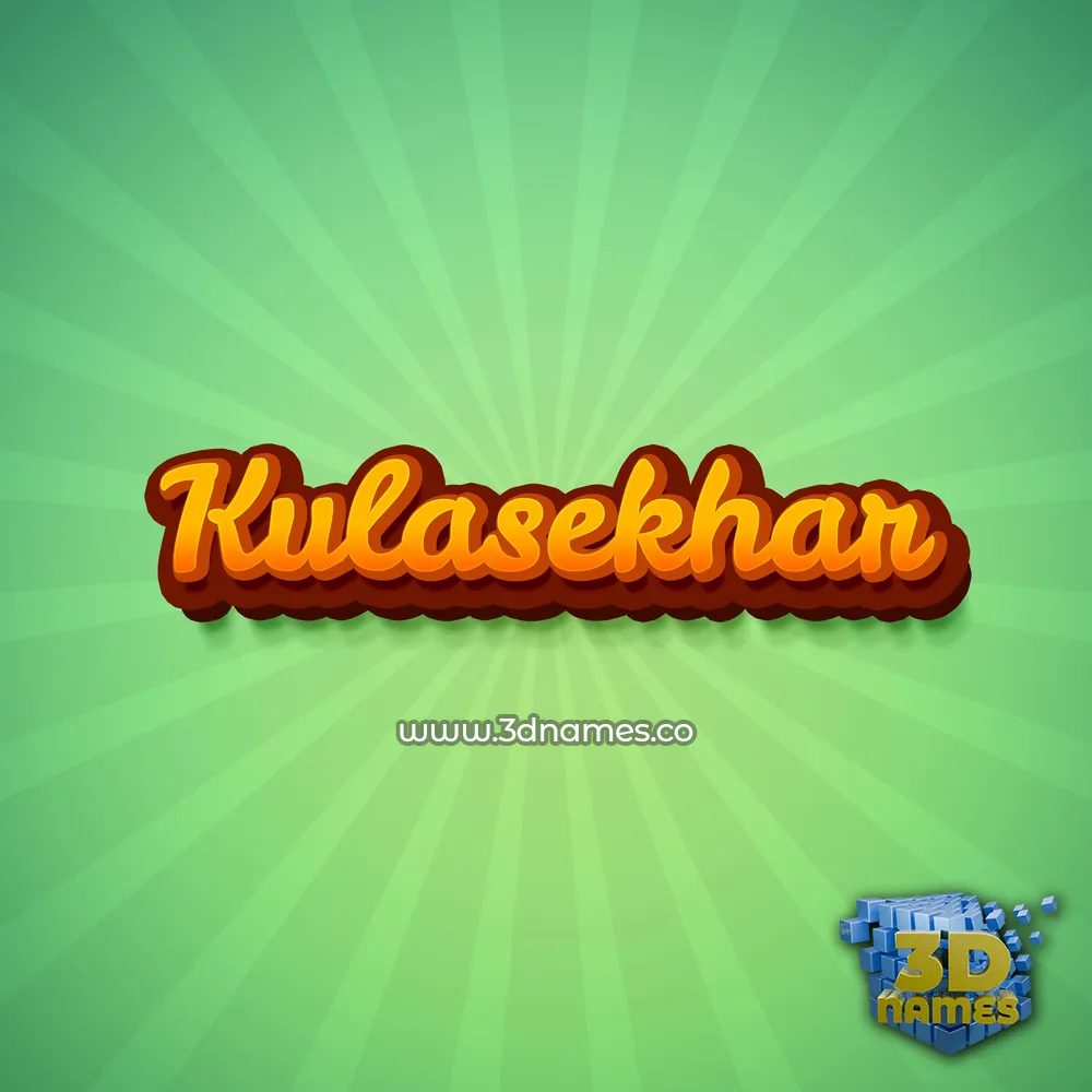 kulasekhar in Green Rays style - 3D name wallpaper
