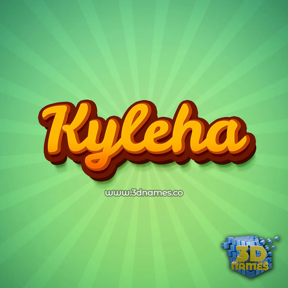kyleha in Green Rays style - 3D name wallpaper kyleha in Green Rays style - 3D name wallpaper