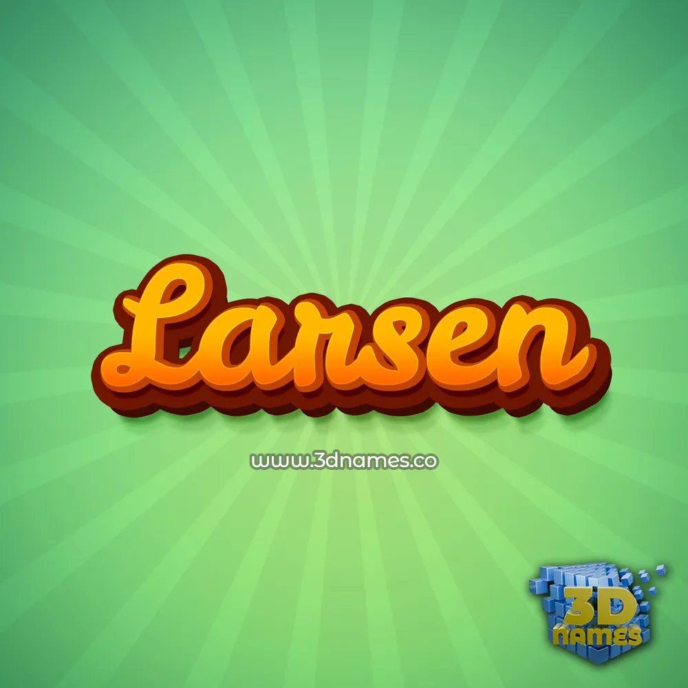 larsen in Green Rays style - 3D name wallpaper