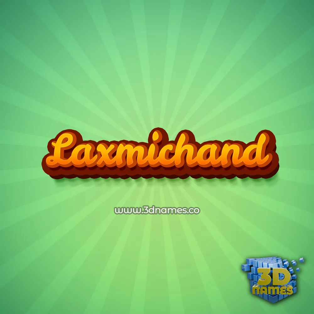 laxmichand in Green Rays style - 3D name wallpaper