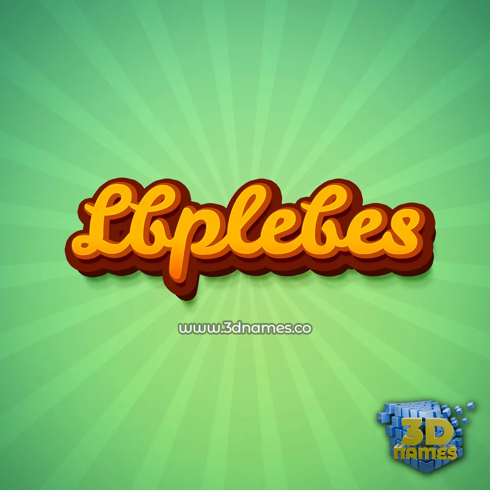 lbplebes in Green Rays style - 3D name wallpaper