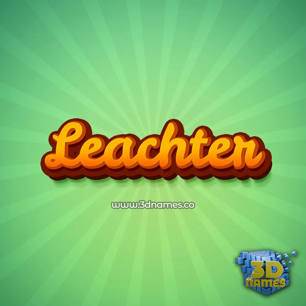 leachter in Green Rays style - 3D name wallpaper leachter in Green Rays style - 3D name wallpaper