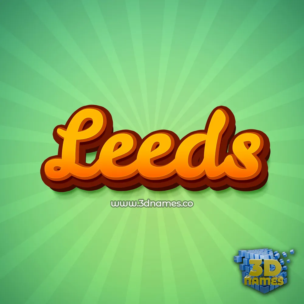 leeds in Green Rays style - 3D name wallpaper leeds in Green Rays style - 3D name wallpaper