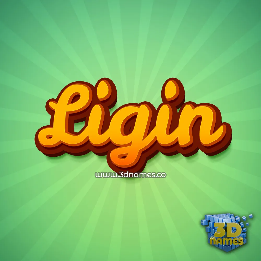 ligin in Green Rays style - 3D name wallpaper ligin in Green Rays style - 3D name wallpaper