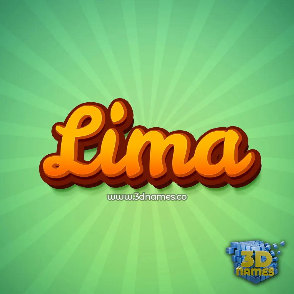 lima in Green Rays style - 3D name wallpaper lima in Green Rays style - 3D name wallpaper