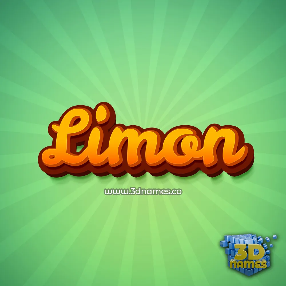 limon in Green Rays style - 3D name wallpaper