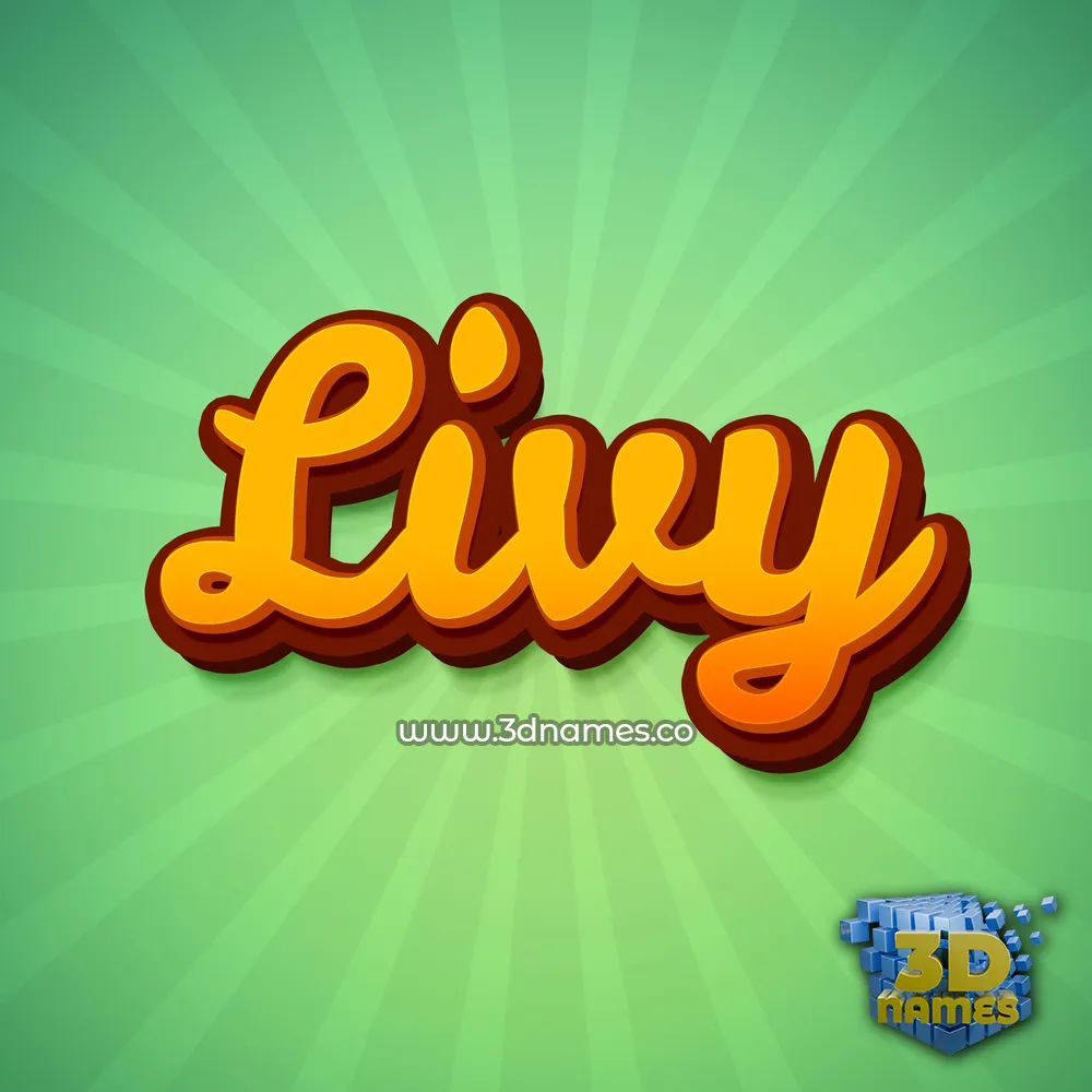 livy in Green Rays style - 3D name wallpaper livy in Green Rays style - 3D name wallpaper