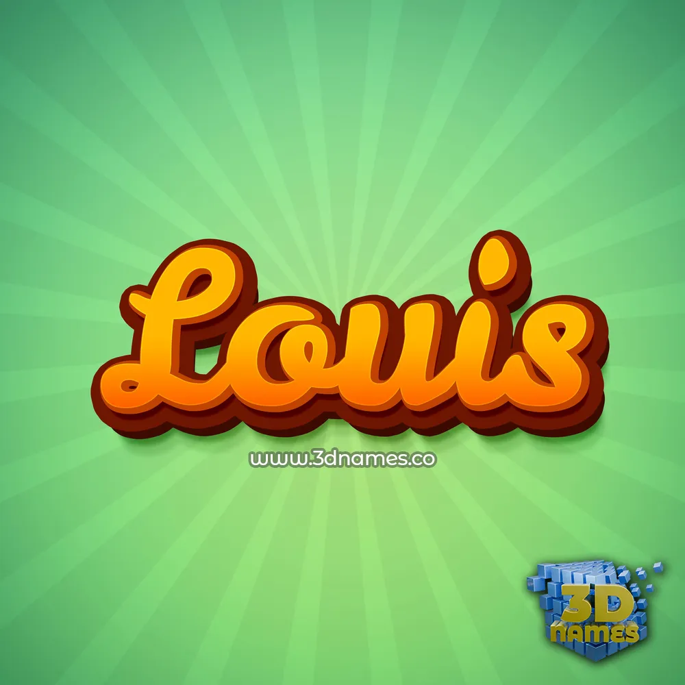 louis in Green Rays style - 3D name wallpaper