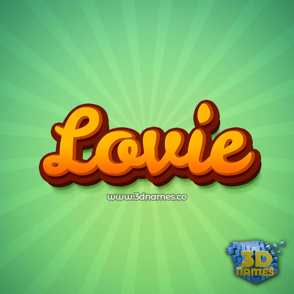 lovie in Green Rays style - 3D name wallpaper lovie in Green Rays style - 3D name wallpaper