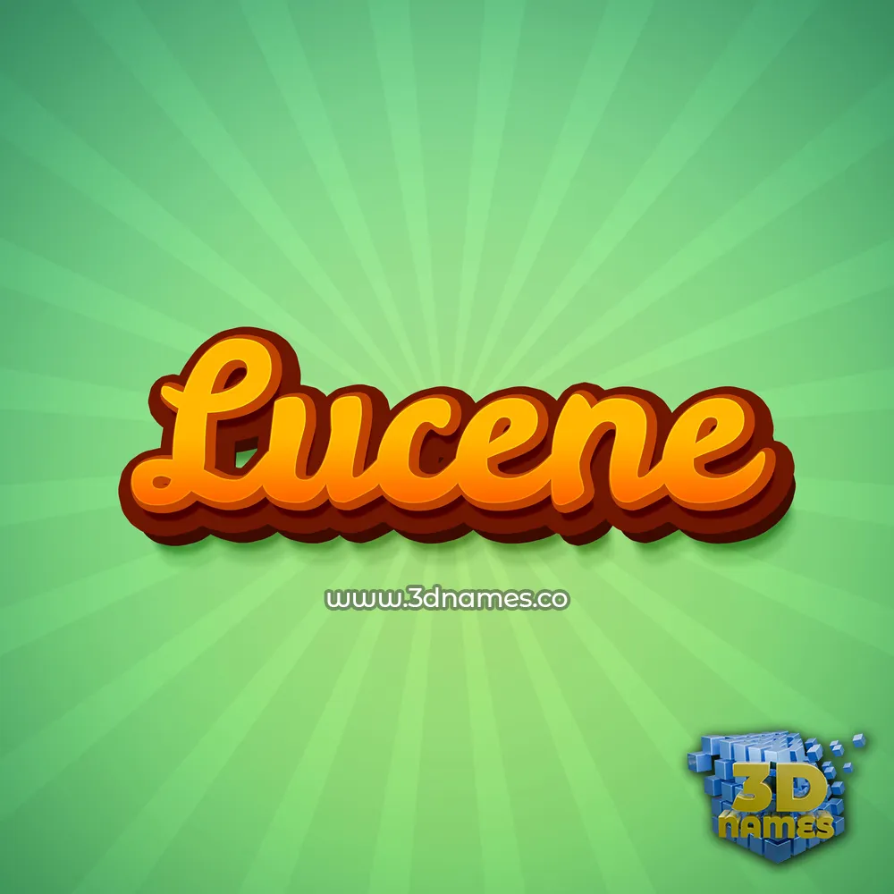 lucene in Green Rays style - 3D name wallpaper