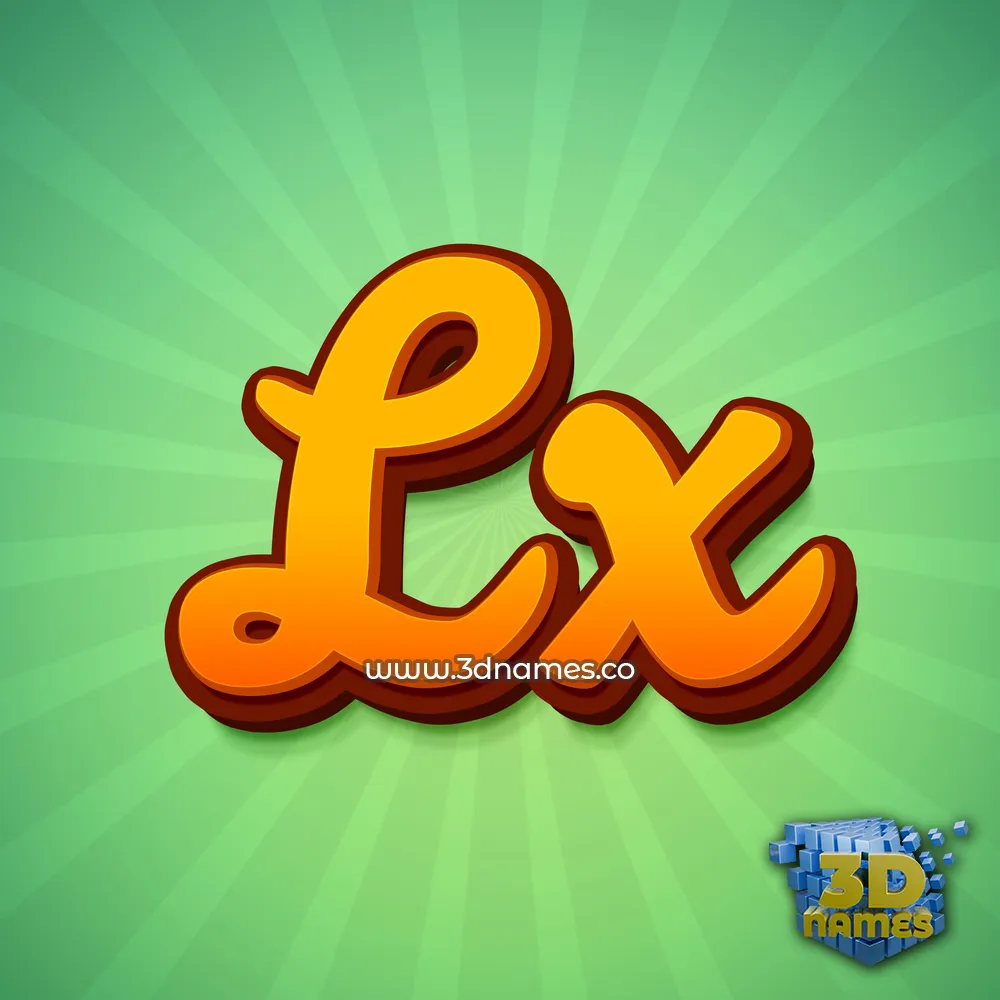lx in Green Rays style - 3D name wallpaper lx in Green Rays style - 3D name wallpaper