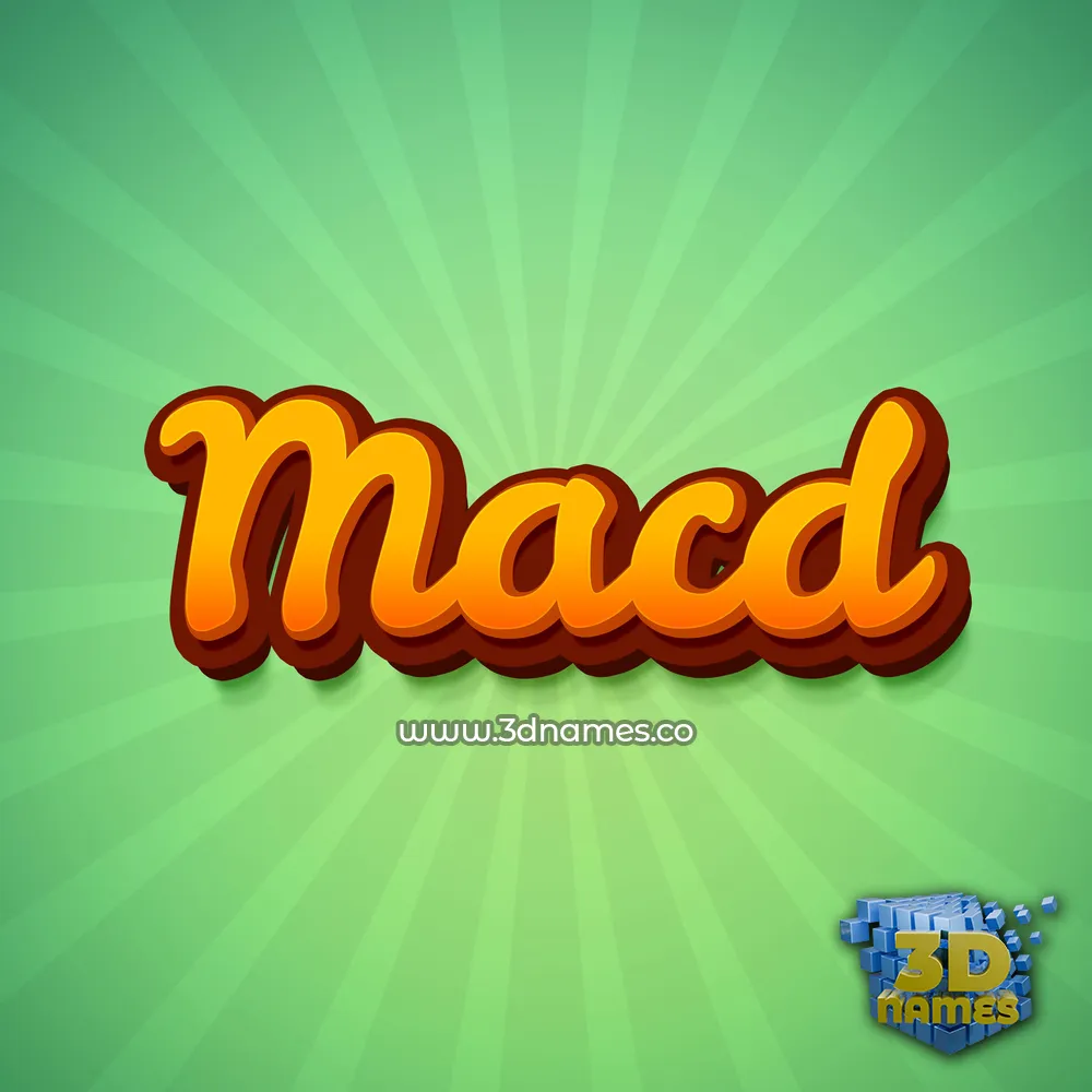 macd in Green Rays style - 3D name wallpaper