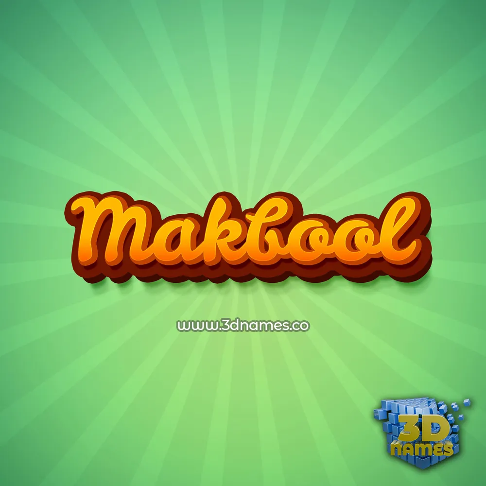 makbool in Green Rays style - 3D name wallpaper makbool in Green Rays style - 3D name wallpaper