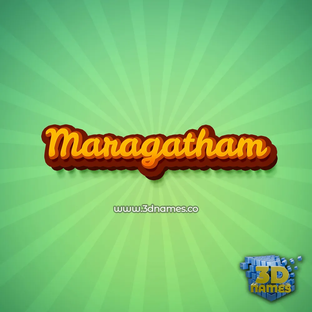 maragatham in Green Rays style - 3D name wallpaper