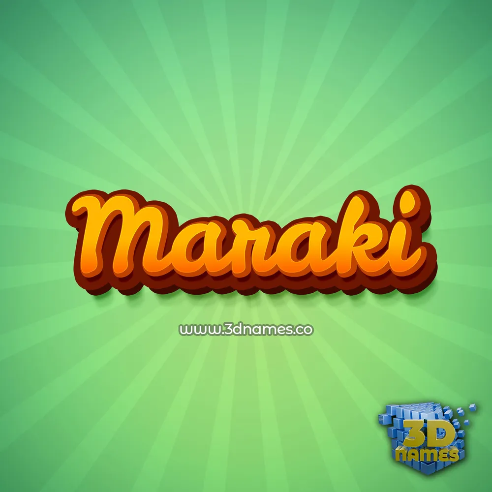 maraki in Green Rays style - 3D name wallpaper maraki in Green Rays style - 3D name wallpaper