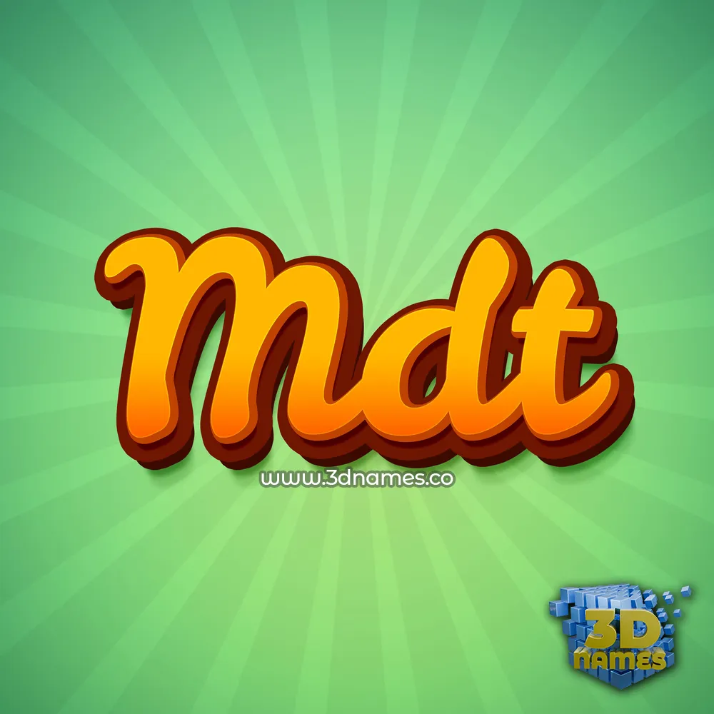 mdt in Green Rays style - 3D name wallpaper mdt in Green Rays style - 3D name wallpaper