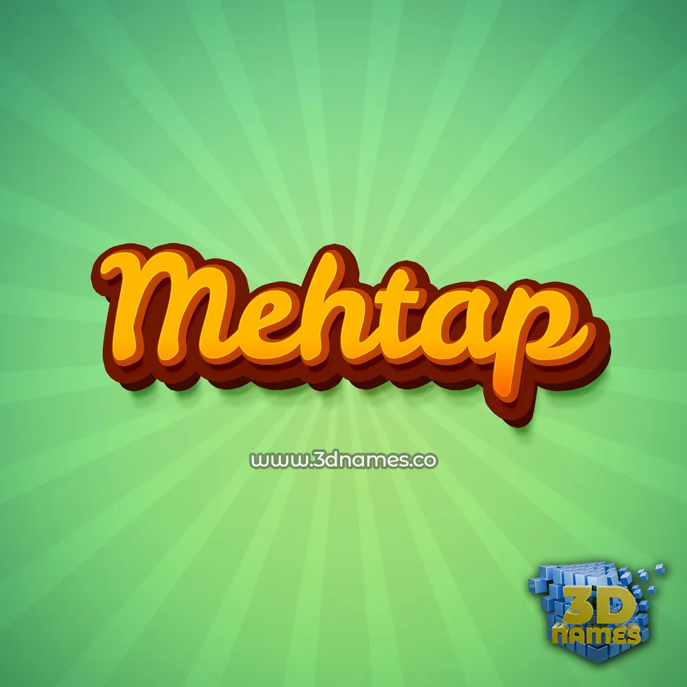 mehtap in Green Rays style - 3D name wallpaper