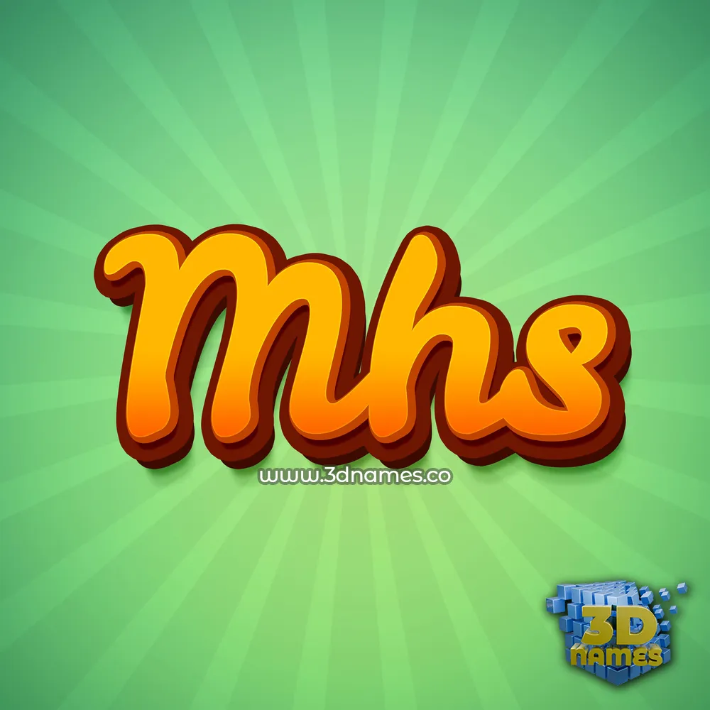 mhs in Green Rays style - 3D name wallpaper mhs in Green Rays style - 3D name wallpaper