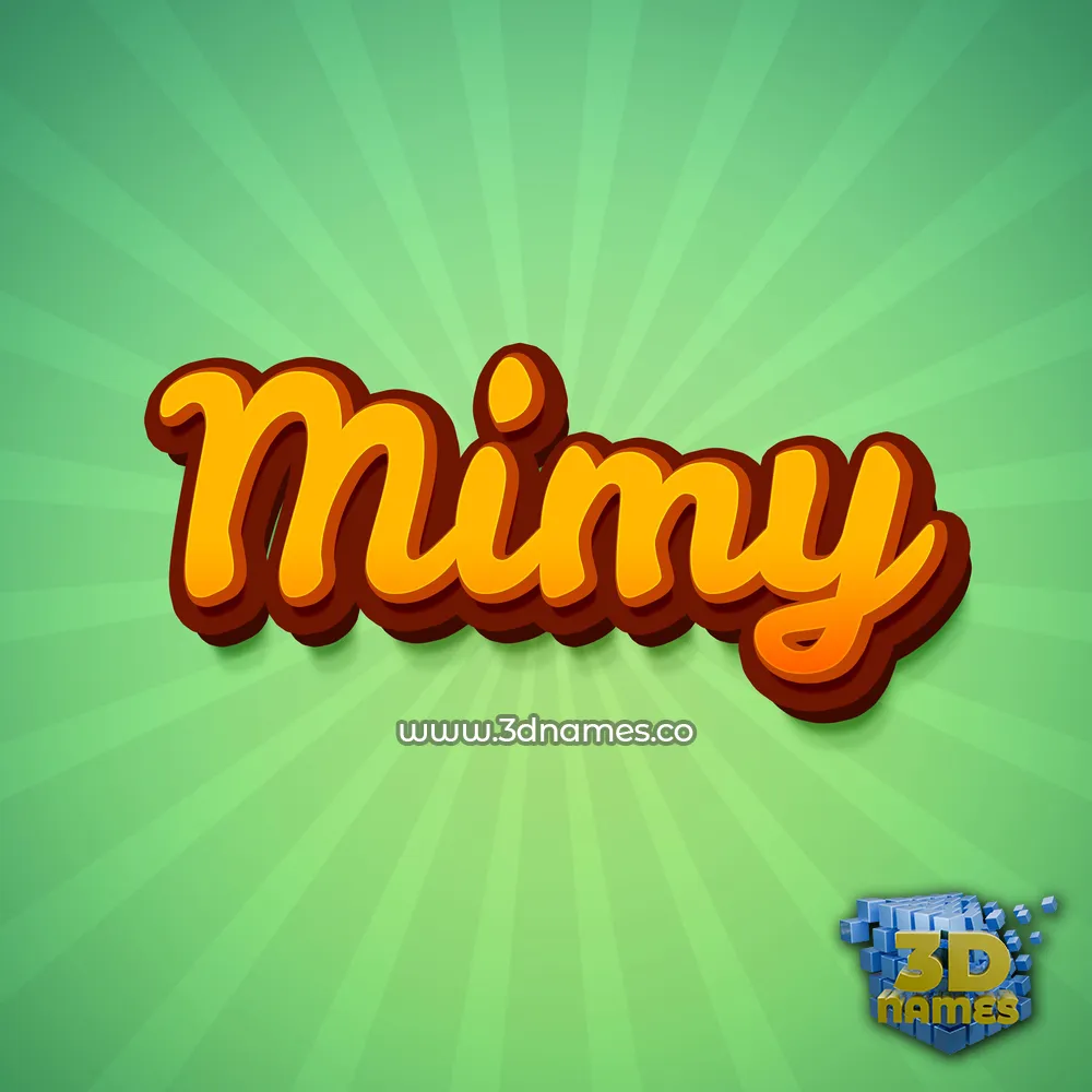mimy in Green Rays style - 3D name wallpaper