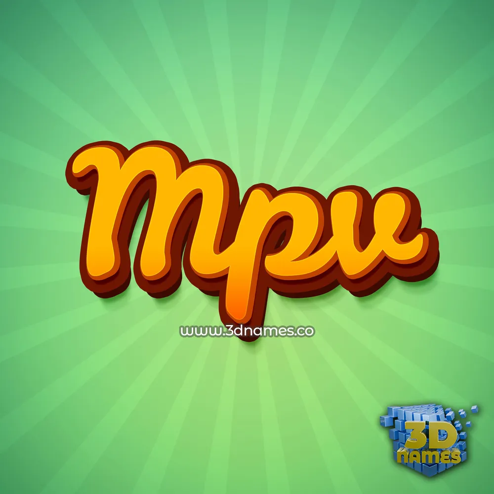 mpv in Green Rays style - 3D name wallpaper mpv in Green Rays style - 3D name wallpaper