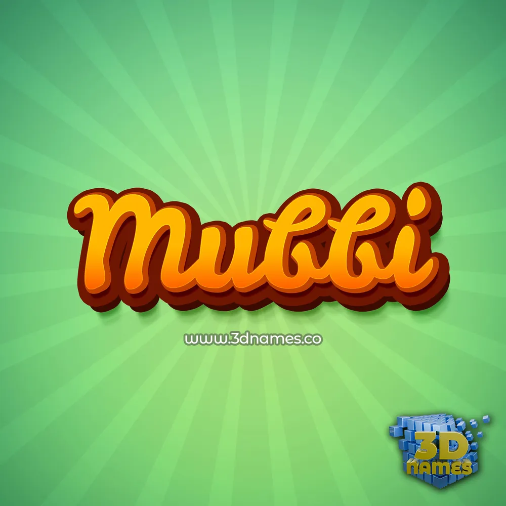 mubbi in Green Rays style - 3D name wallpaper mubbi in Green Rays style - 3D name wallpaper