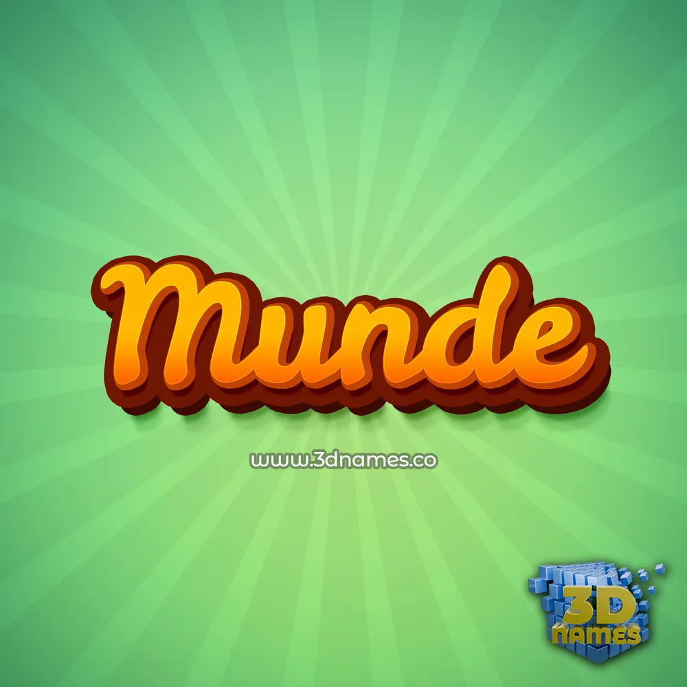 munde in Green Rays style - 3D name wallpaper munde in Green Rays style - 3D name wallpaper