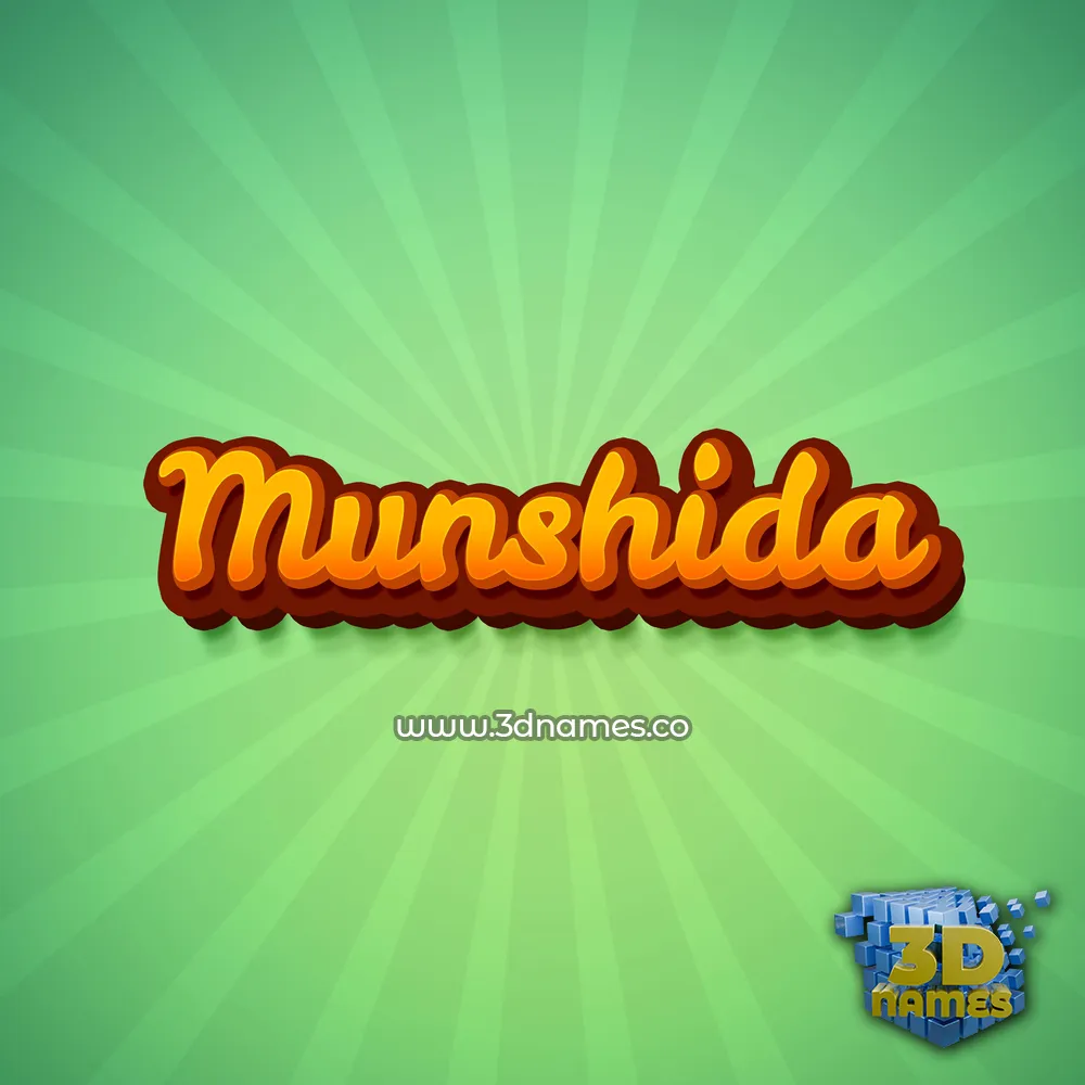 munshida in Green Rays style - 3D name wallpaper