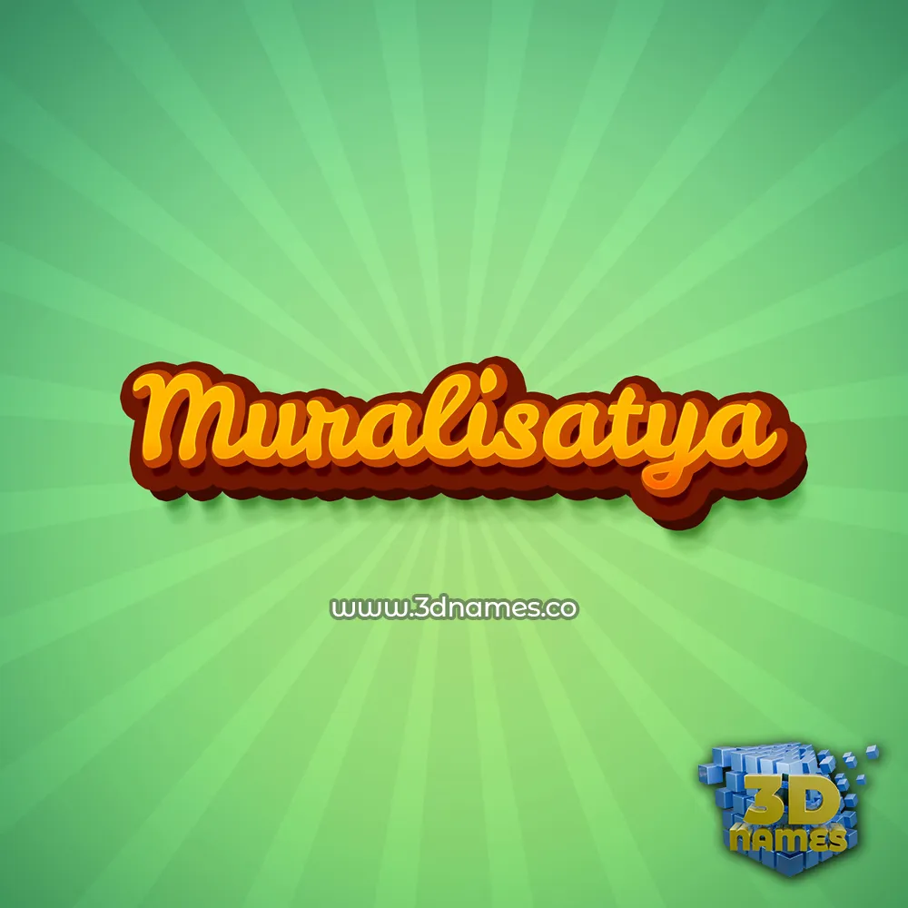 muralisatya in Green Rays style - 3D name wallpaper