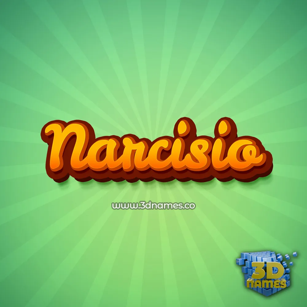 narcisio in Green Rays style - 3D name wallpaper