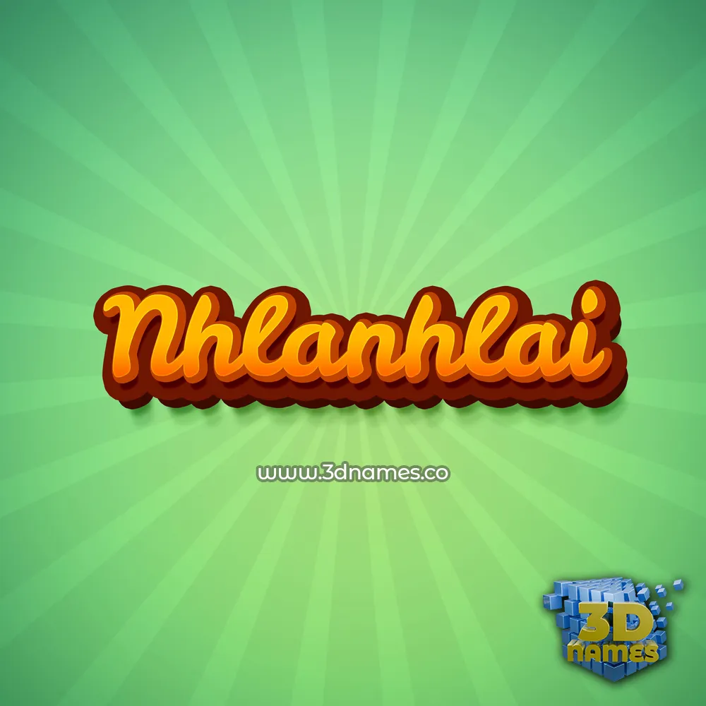 nhlanhlai in Green Rays style - 3D name wallpaper