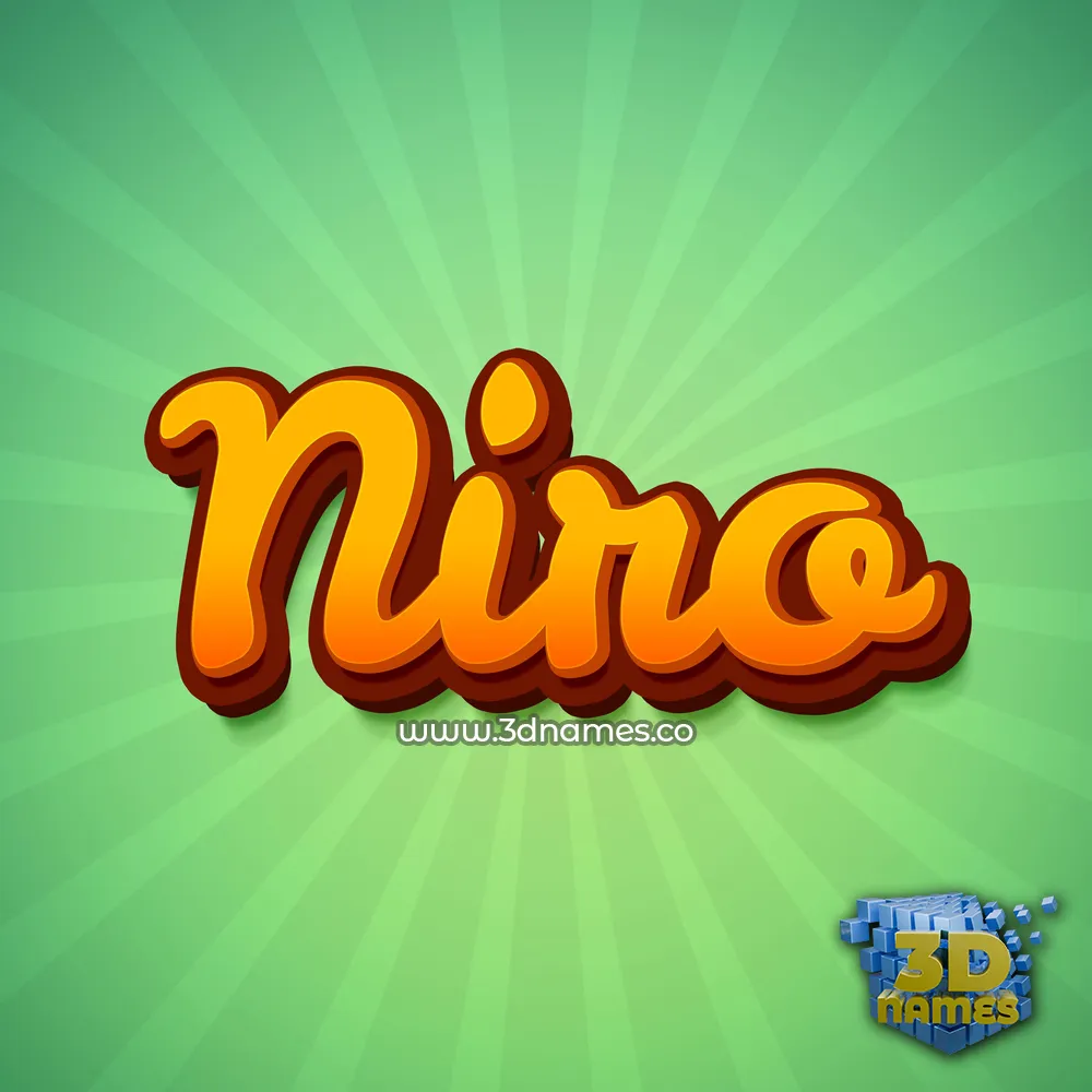 niro in Green Rays style - 3D name wallpaper niro in Green Rays style - 3D name wallpaper