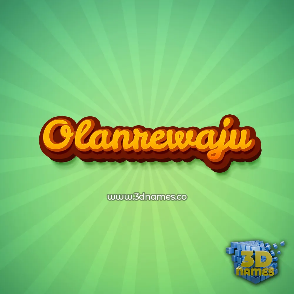 olanrewaju in Green Rays style - 3D name wallpaper