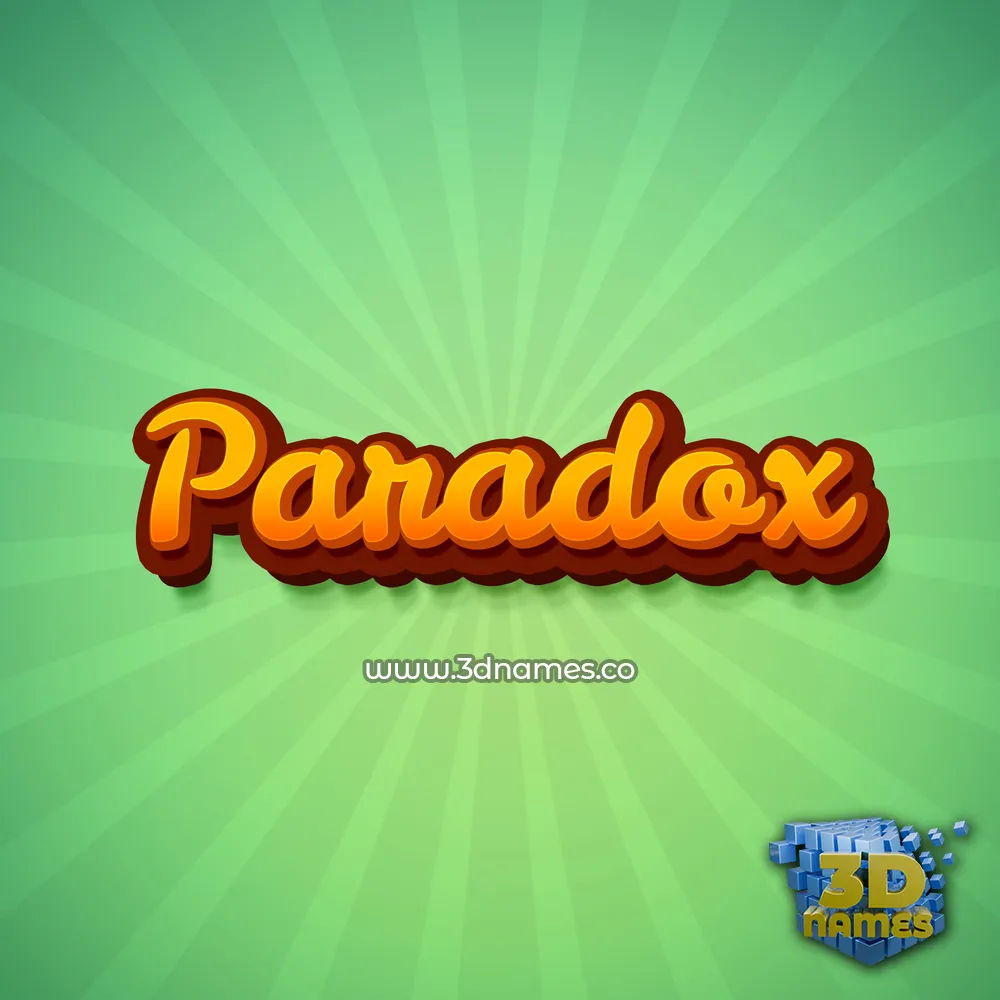 paradox in Green Rays style - 3D name wallpaper paradox in Green Rays style - 3D name wallpaper