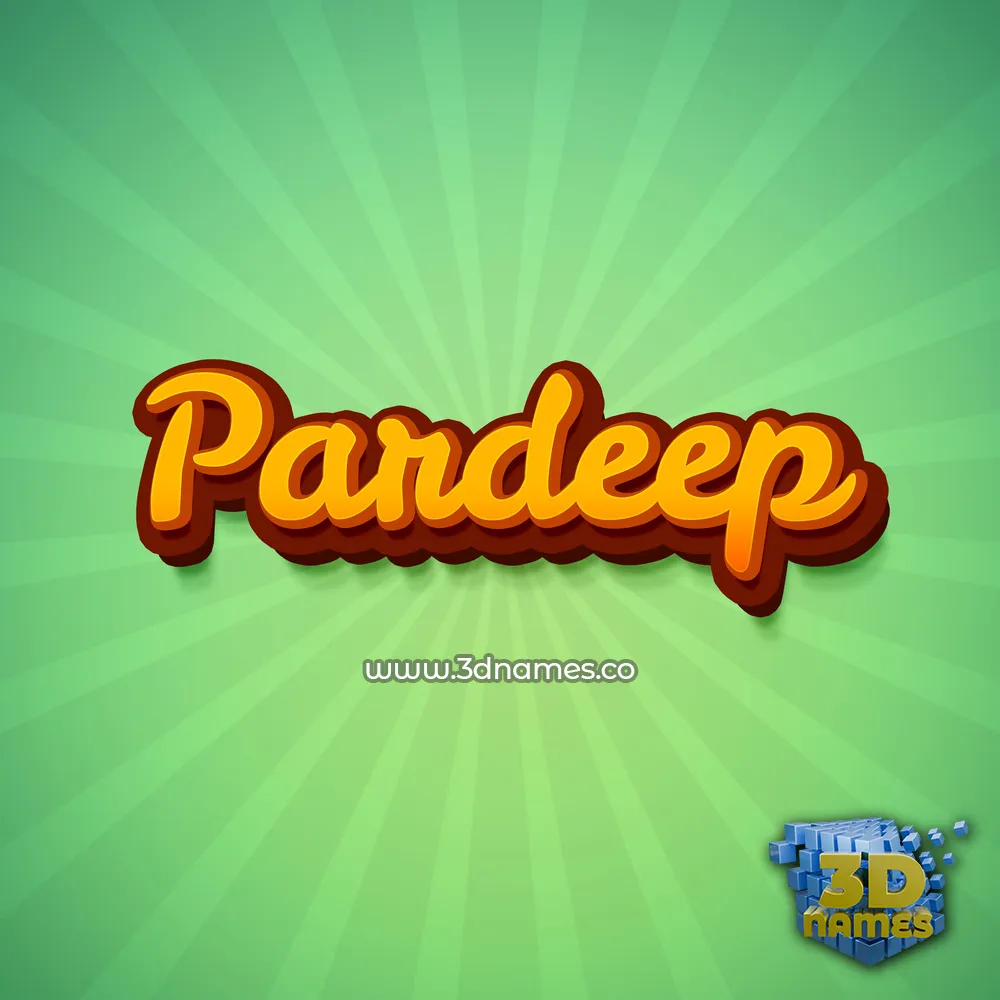 pardeep in Green Rays style - 3D name wallpaper