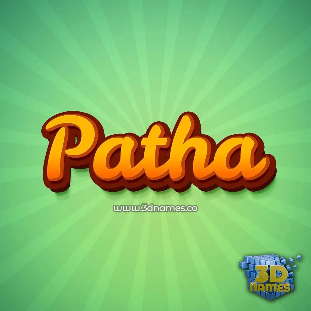 patha in Green Rays style - 3D name wallpaper patha in Green Rays style - 3D name wallpaper