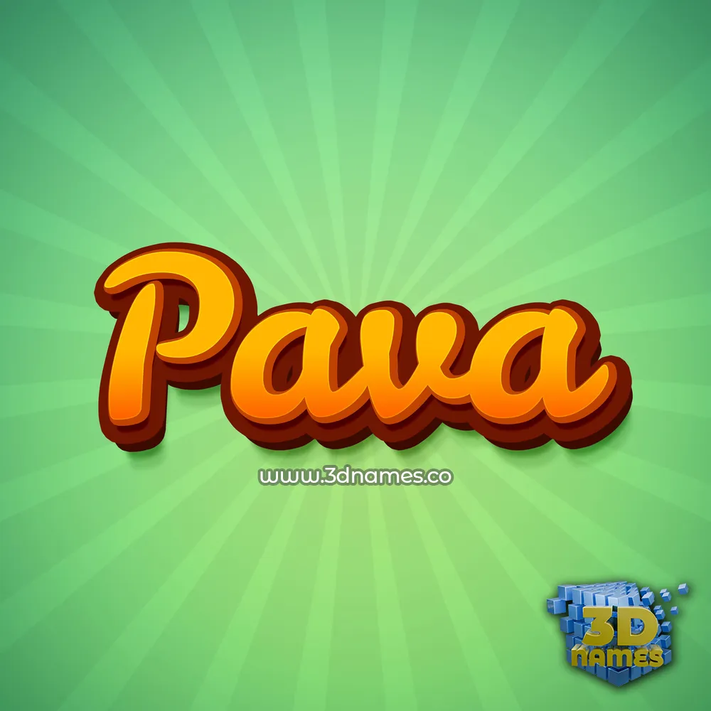 pava in Green Rays style - 3D name wallpaper pava in Green Rays style - 3D name wallpaper