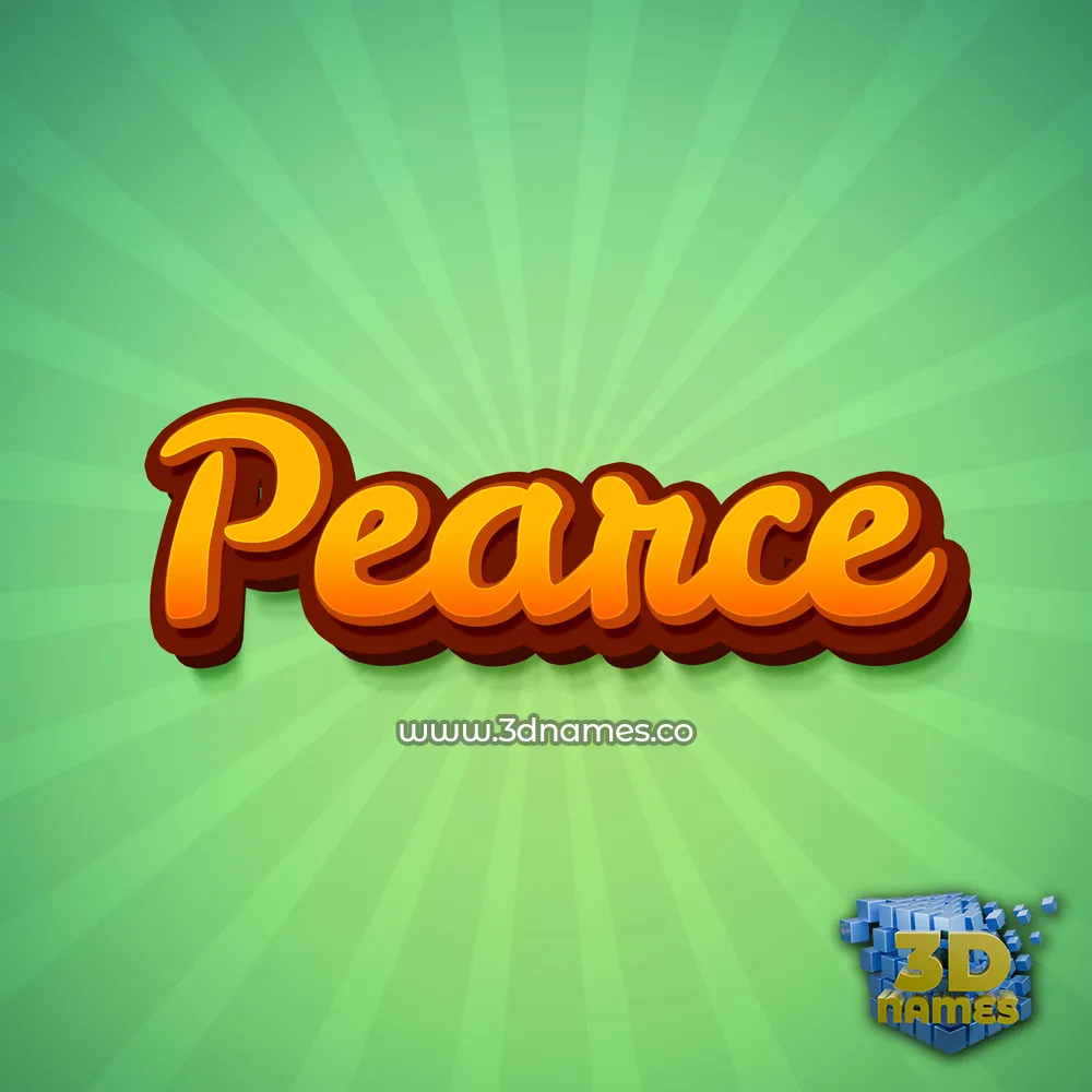 pearce in Green Rays style - 3D name wallpaper