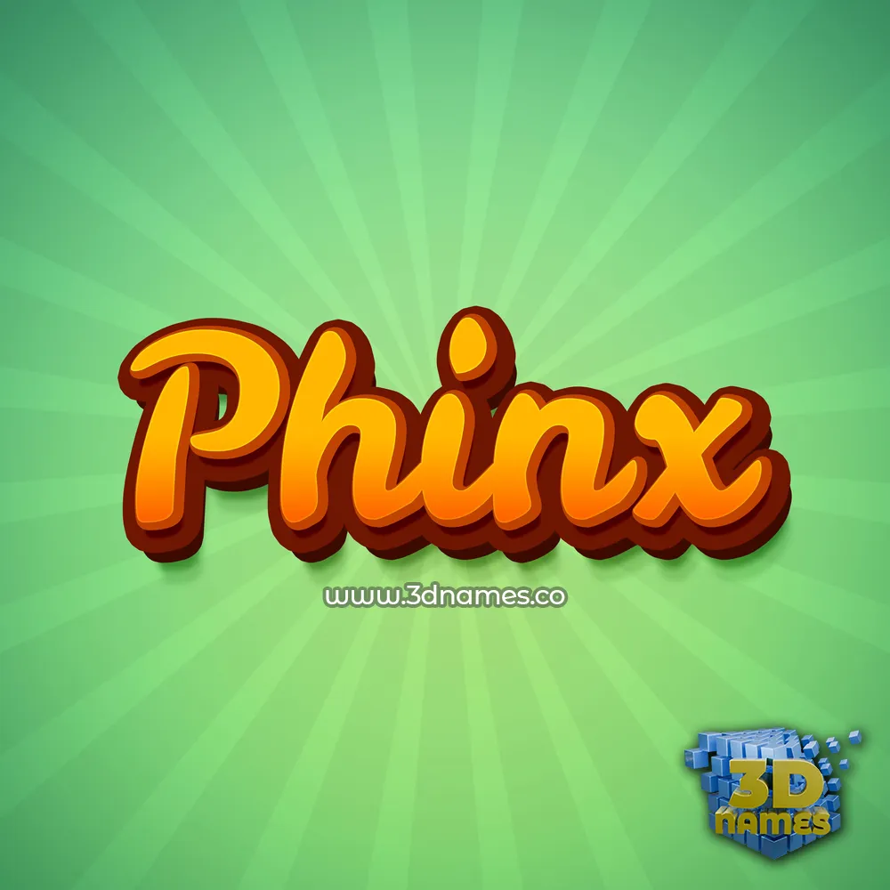 phinx in Green Rays style - 3D name wallpaper phinx in Green Rays style - 3D name wallpaper