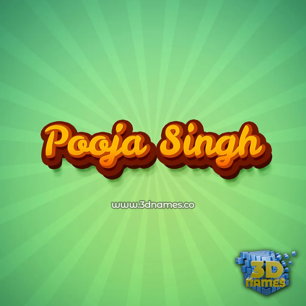pooja singh in Green Rays style - 3D name wallpaper pooja singh in Green Rays style - 3D name wallpaper