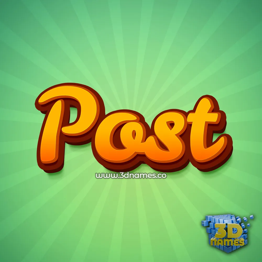 post in Green Rays style - 3D name wallpaper