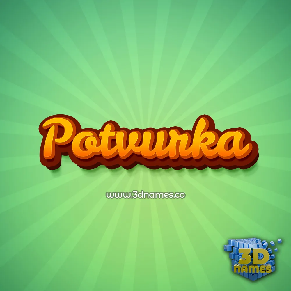 potvurka in Green Rays style - 3D name wallpaper potvurka in Green Rays style - 3D name wallpaper